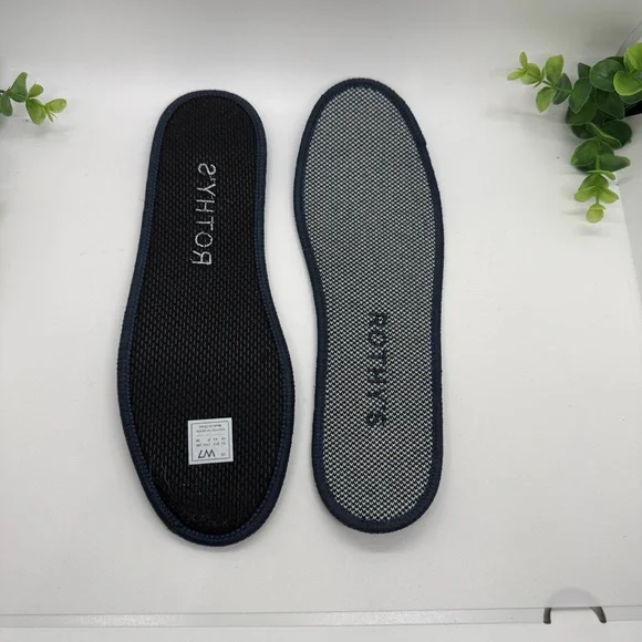 Rothy's The Orginal Slip On Sneakers Athletic Shoes Blue White Women's size 7 - Picture 7 of 9